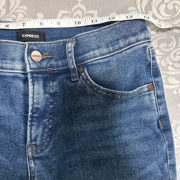 Express Jeans Womens 8R Skyscraper Mid Rise Boot Cut Medium Wash Blue EEUC$80 - Picture 6 of 11